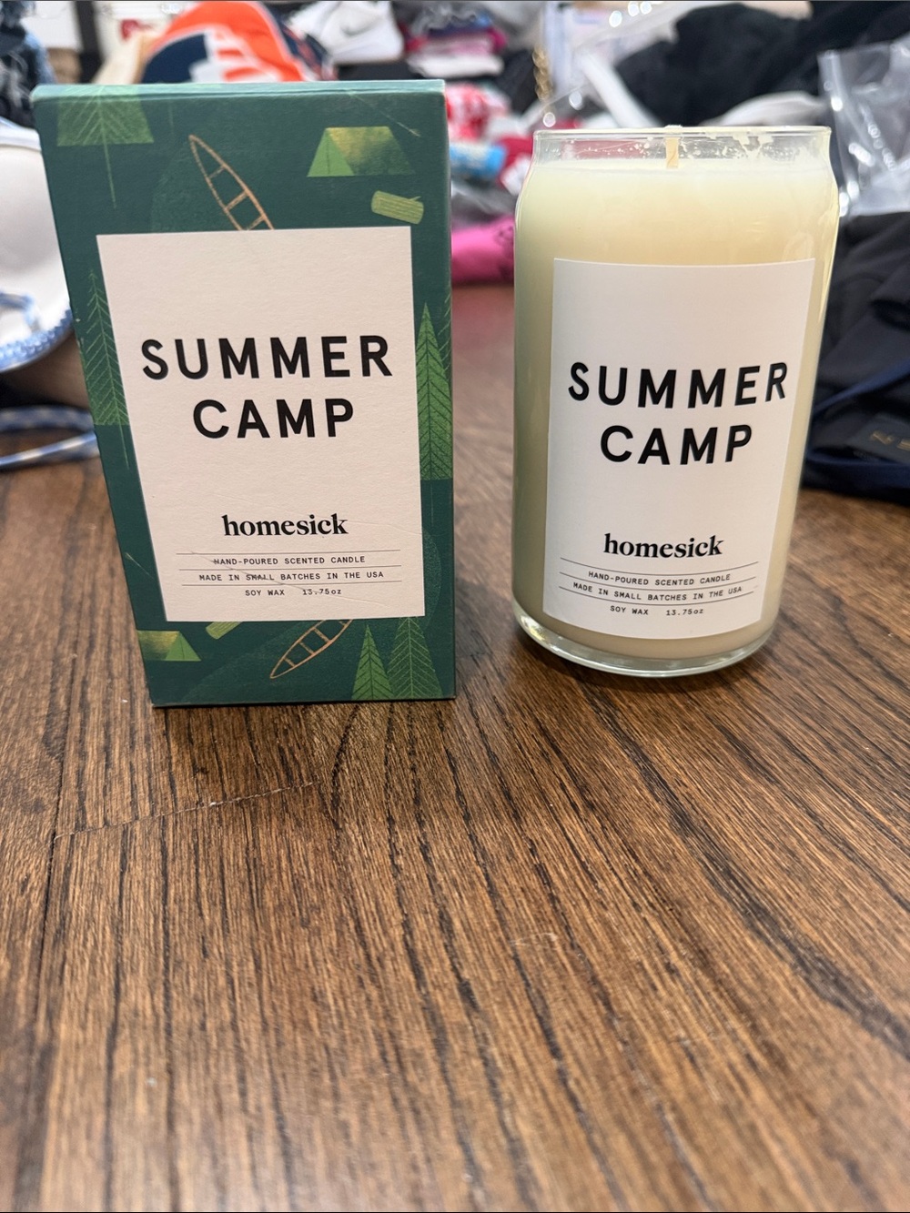 homesick Summer Camp Scented Soy Candle - White